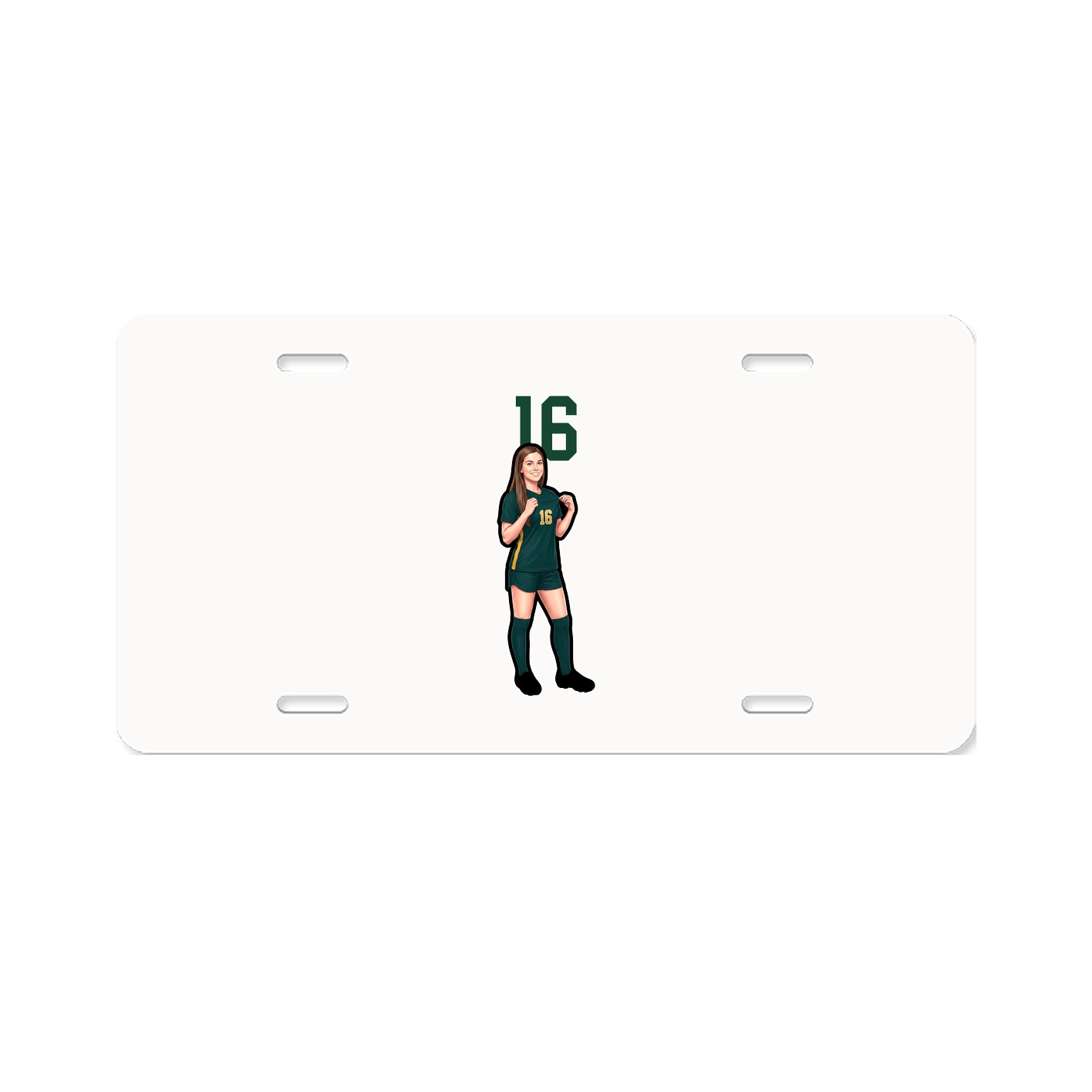 License Plate — Number Top in Classic