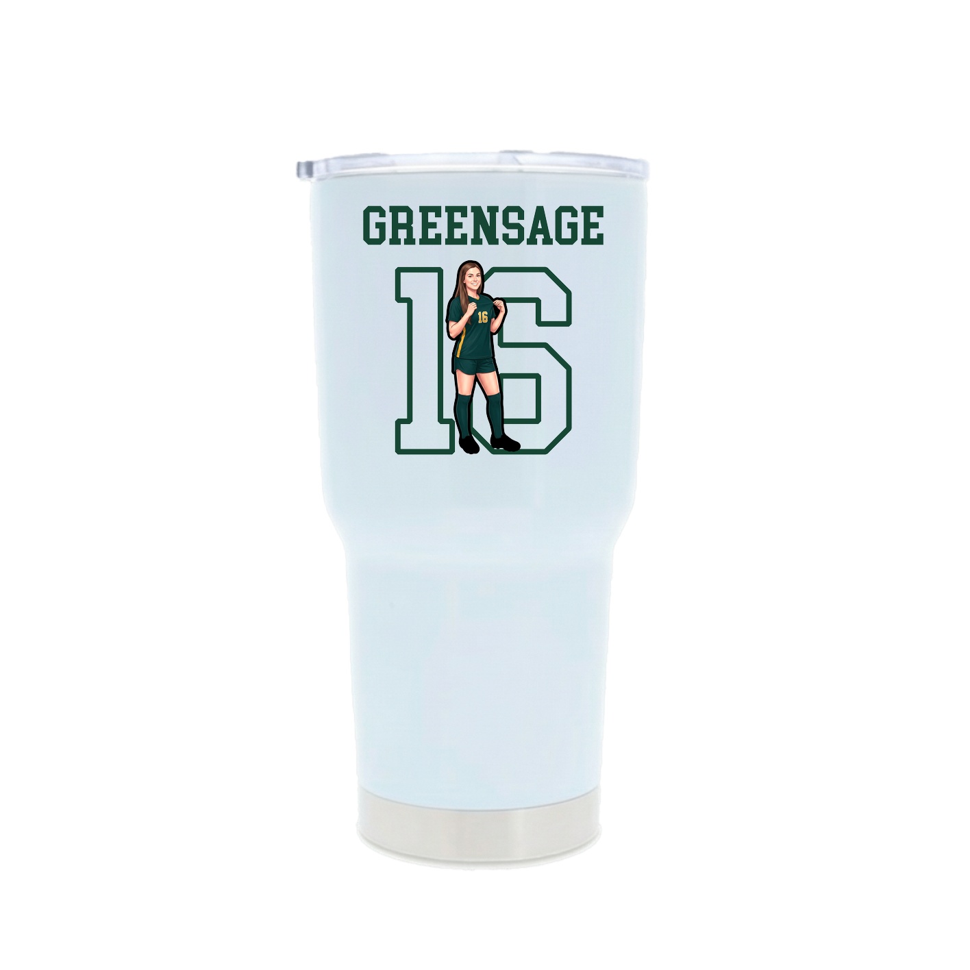 30oz Stainless Steel Tumbler — Shirsey in White