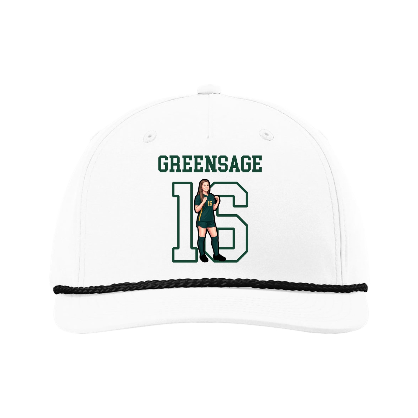 Five-Panel Classic Rope Cap — Shirsey in White