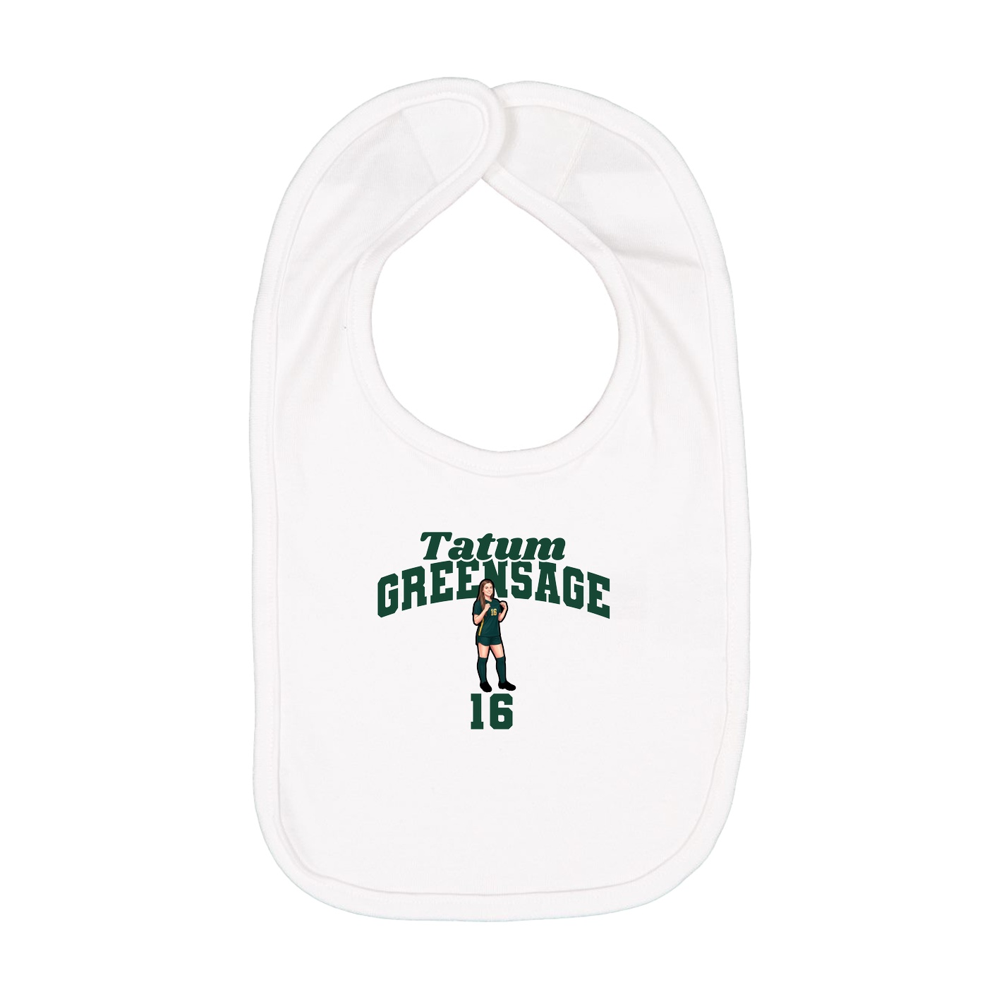 Infant Bib — Signature Arch in White
