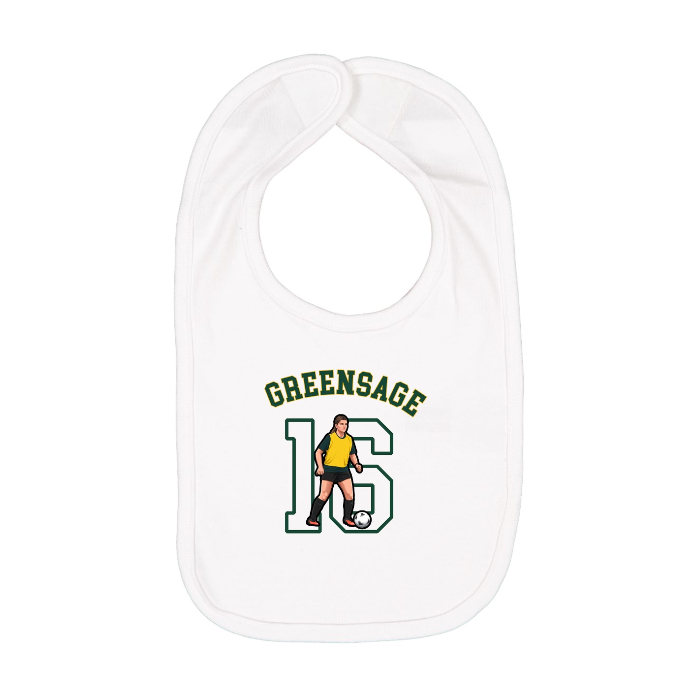 Infant Bib — Shirsey Arch in White