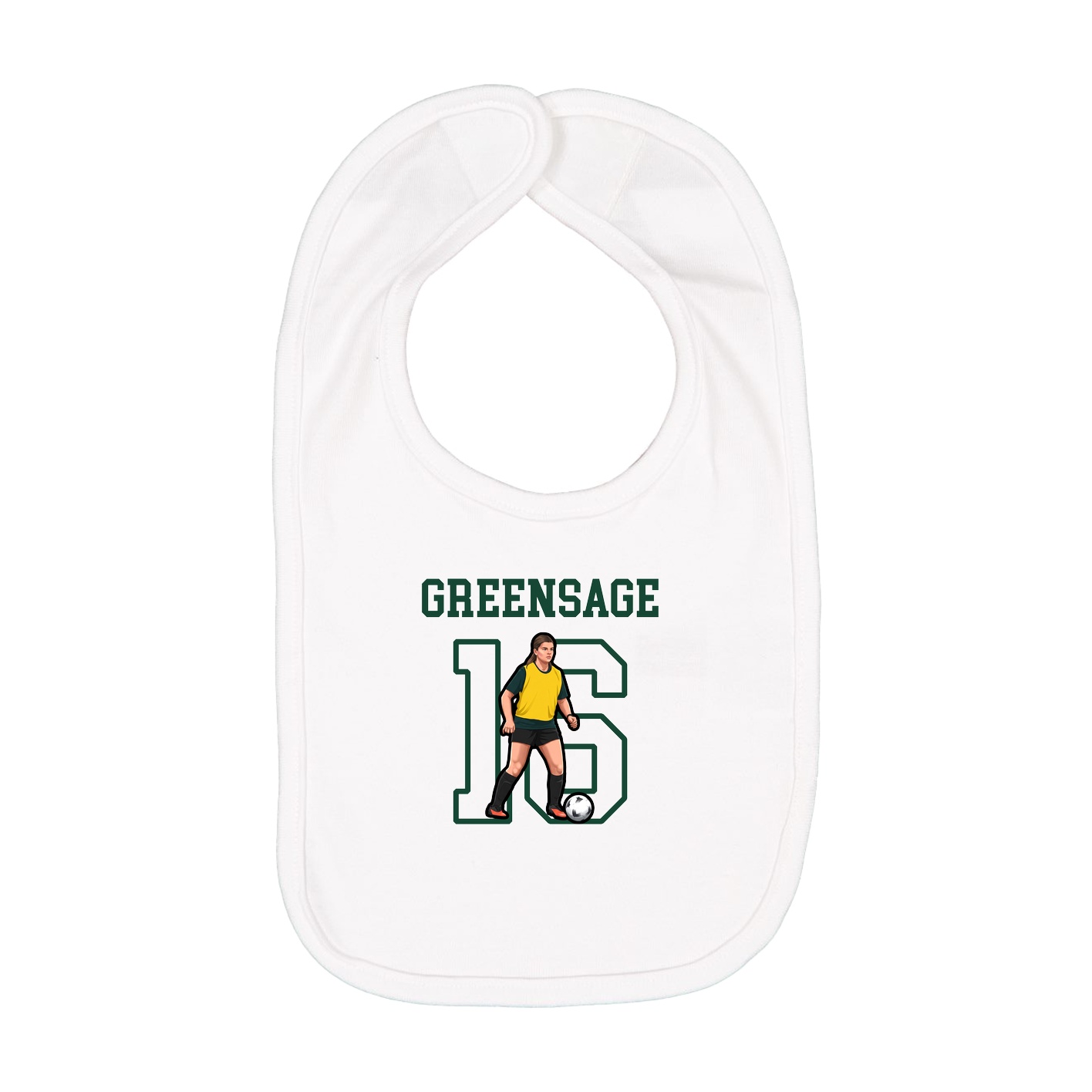 Infant Bib — Shirsey in White