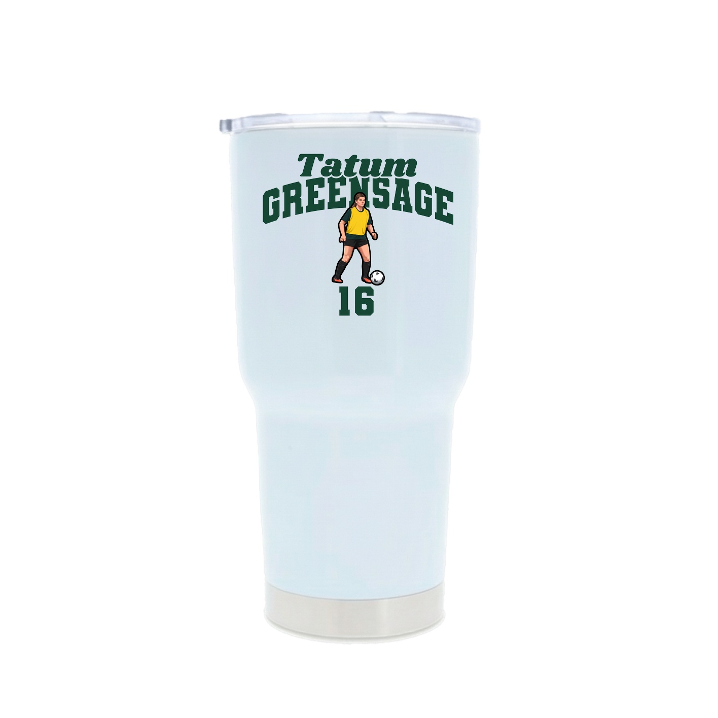 30oz Stainless Steel Tumbler — Signature Arch in White