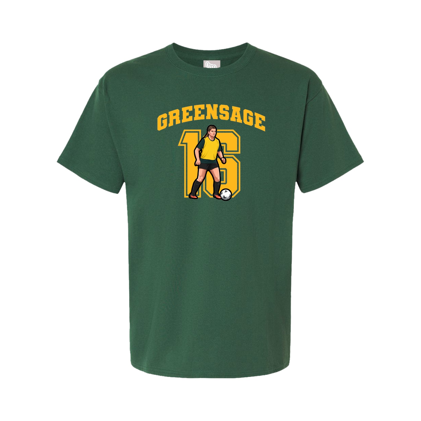 Youth Tee — Number in Green