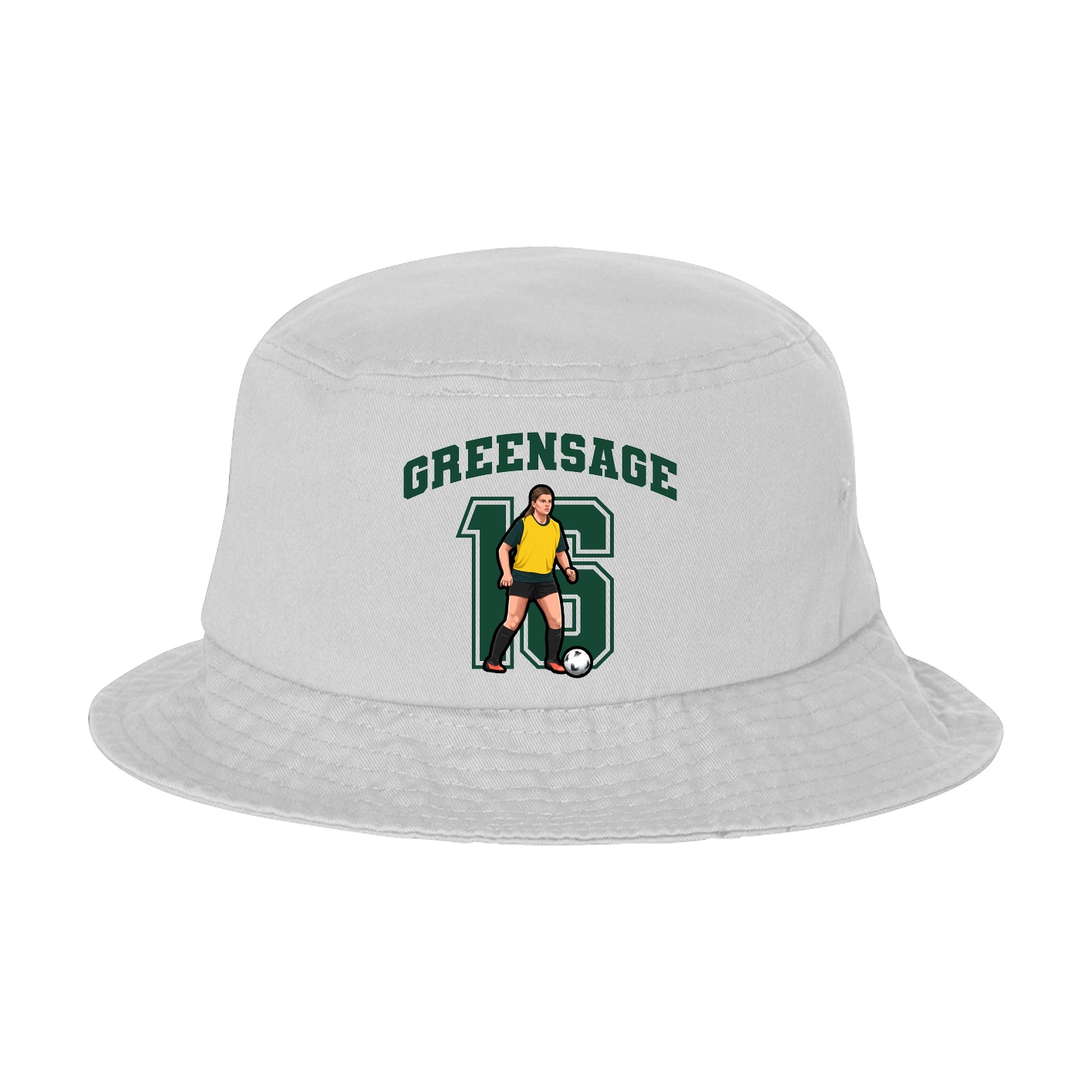 Bucket Cap — Number in White