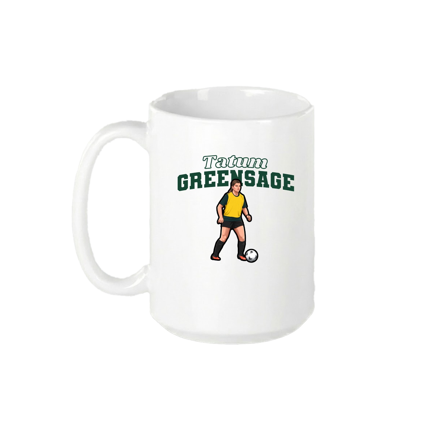15oz Coffee Mug — Name Arch in White
