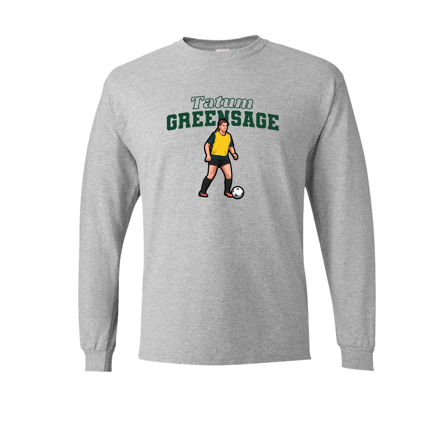 Long Sleeve Tee — Name Arch in Grey