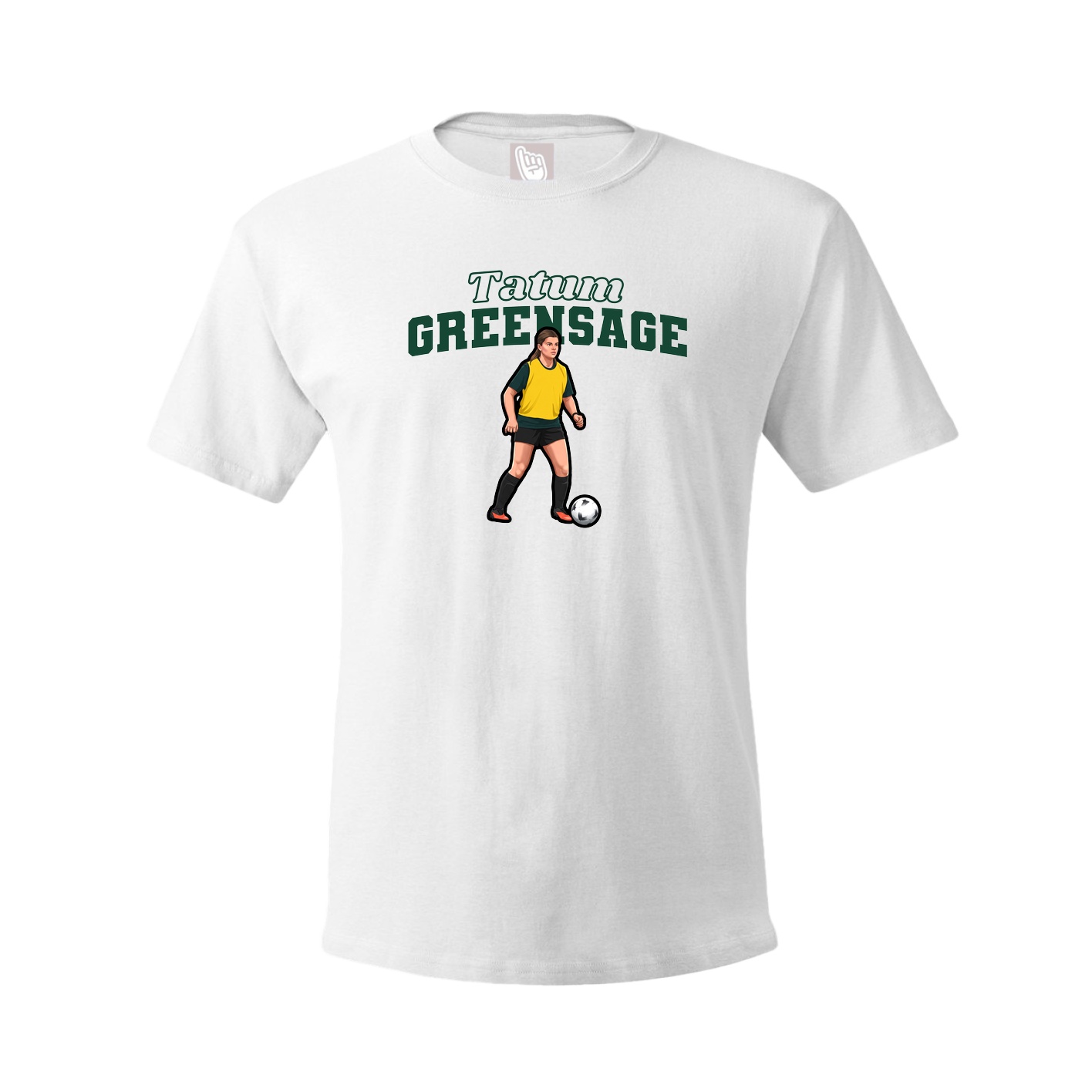 Youth Tee — Name Arch in White