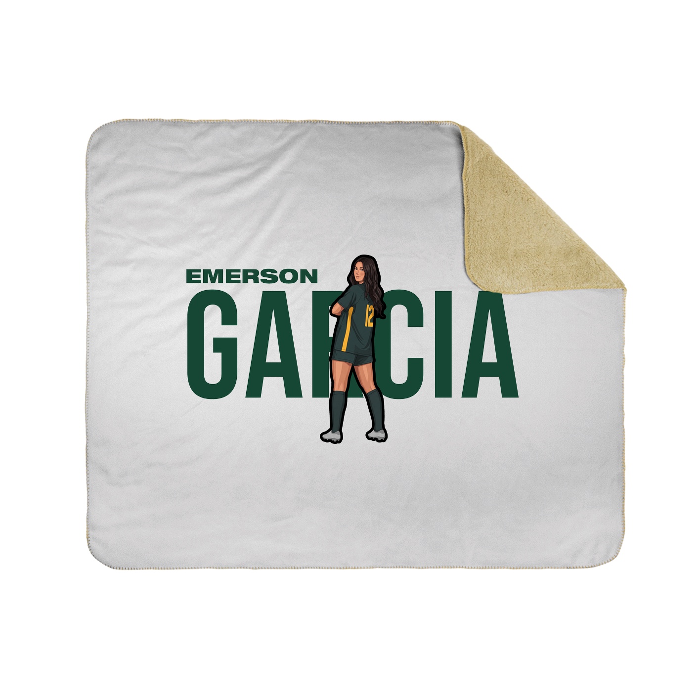 Throw Blanket — Player Name in White