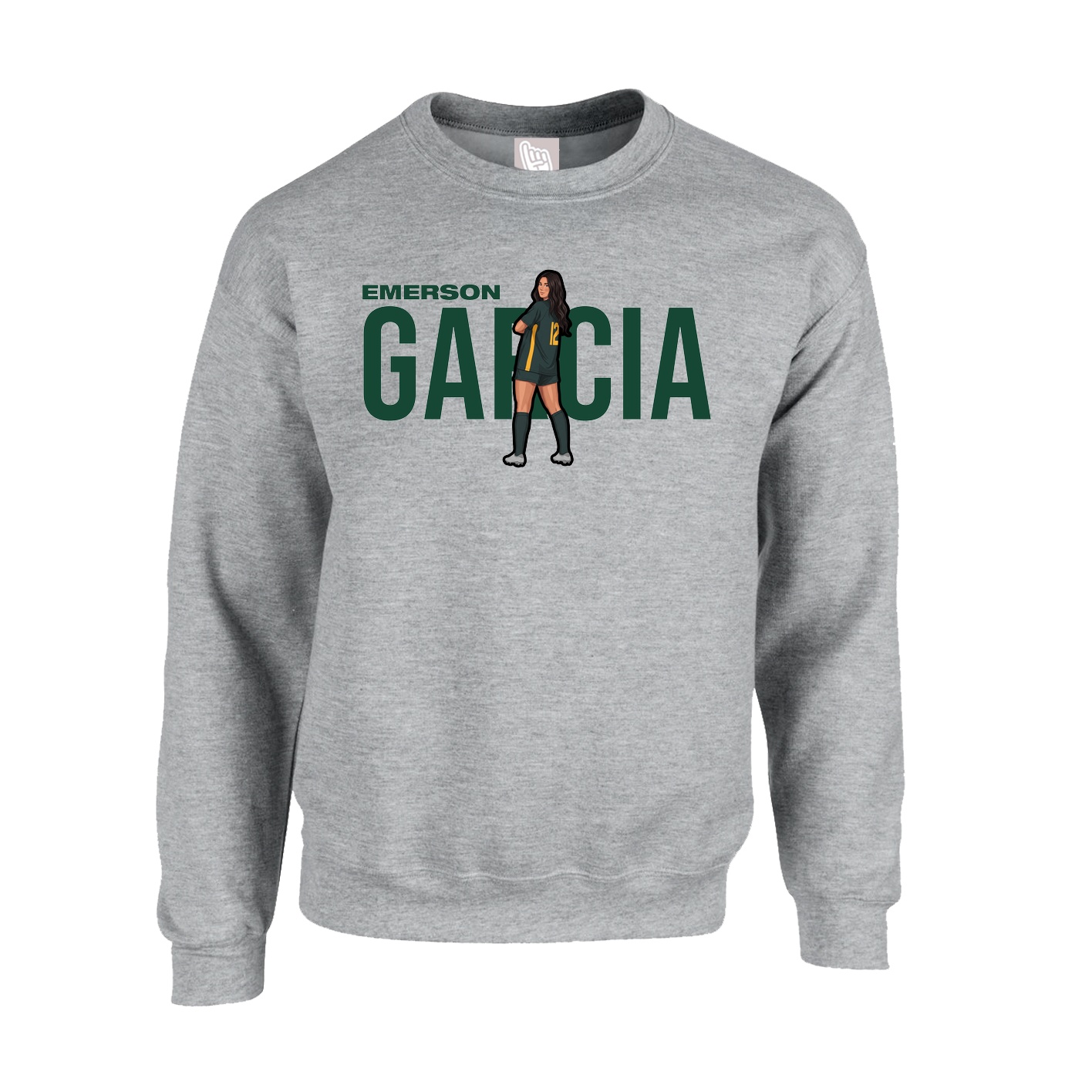Fleece Crew — Player Name in Grey