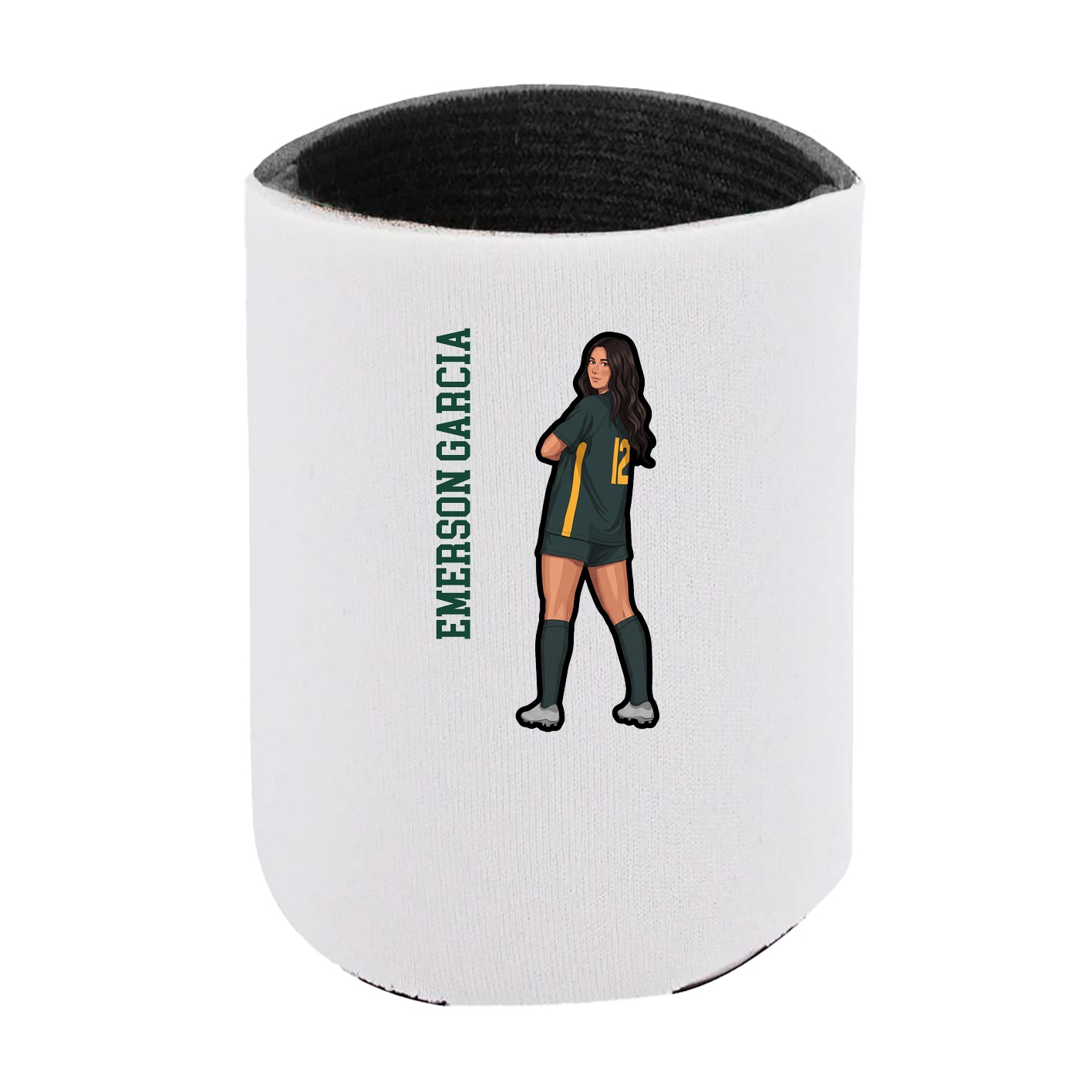 Can Holder — Name Vertical in White