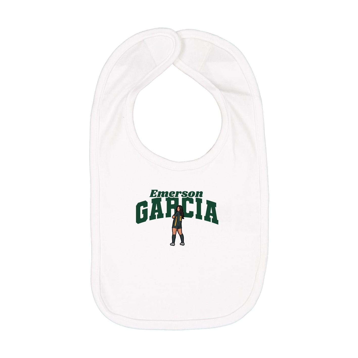 Infant Bib — Signature Arch in White