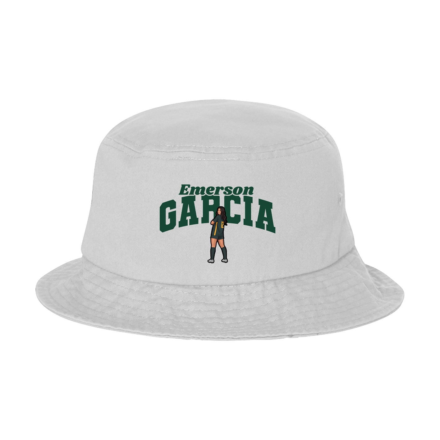 Bucket Cap — Signature Arch in White