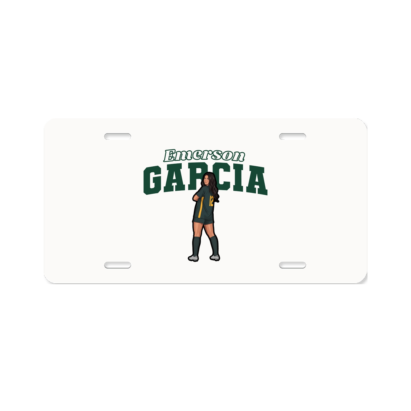 License Plate — Name Arch in Classic