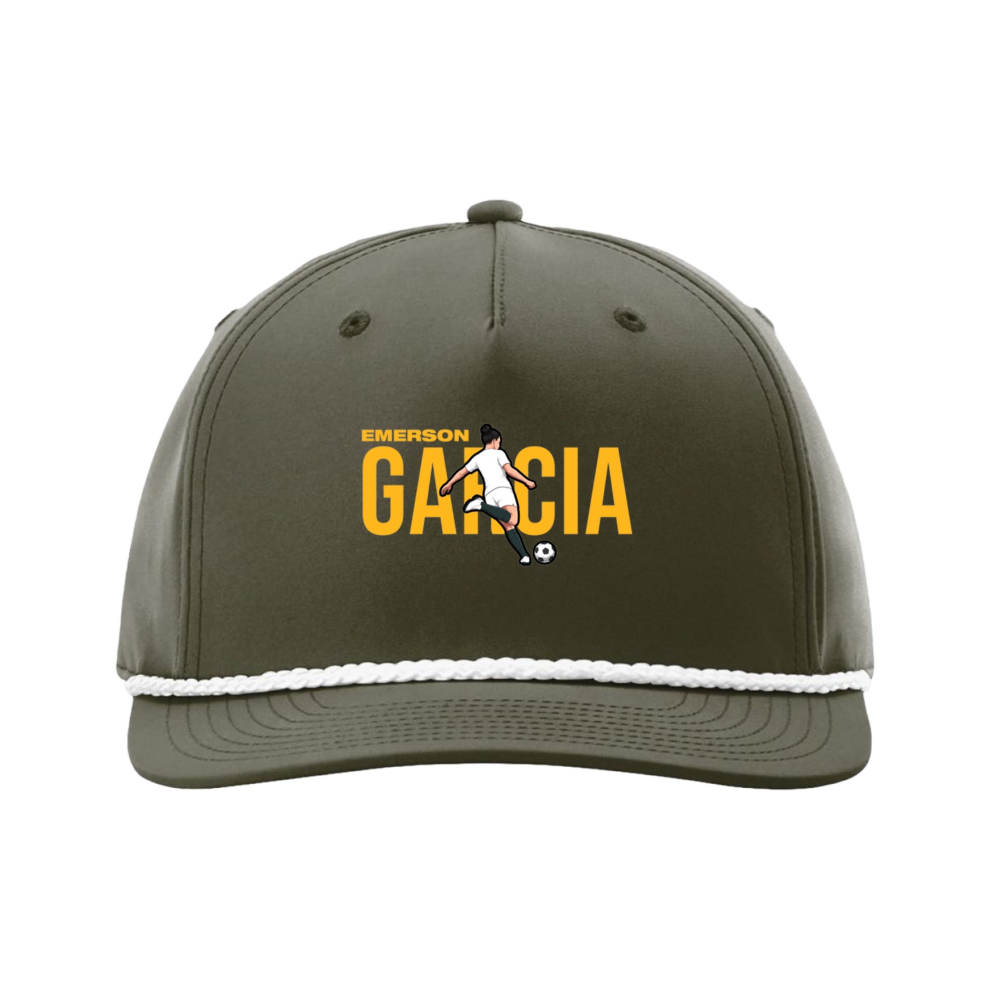 Five-Panel Classic Rope Cap — Player Name in Green