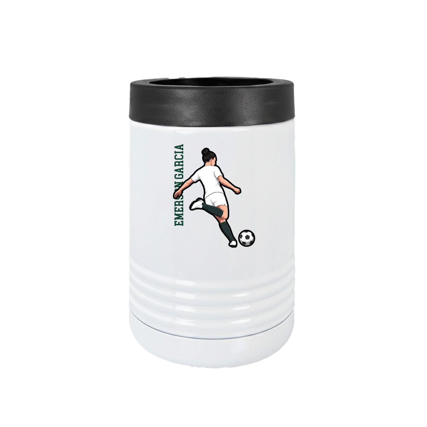 Beverage Holder — Name Vertical in White
