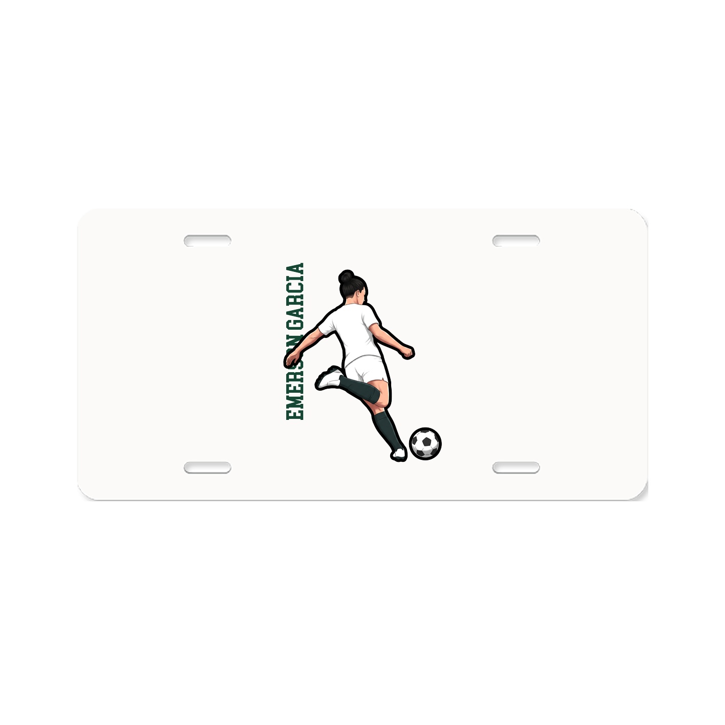 License Plate — Name Vertical in Classic