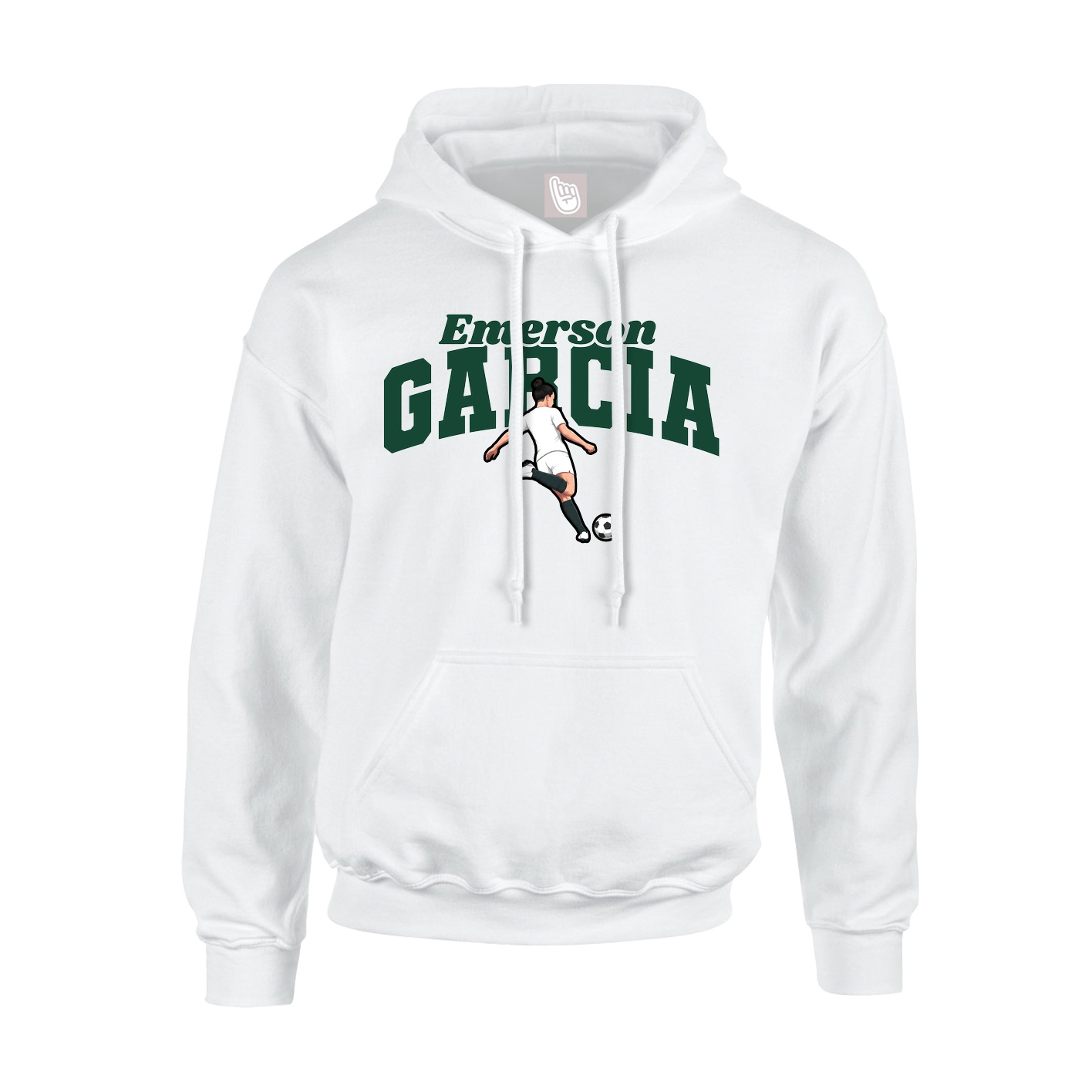 Hoodie — Signature Arch in White