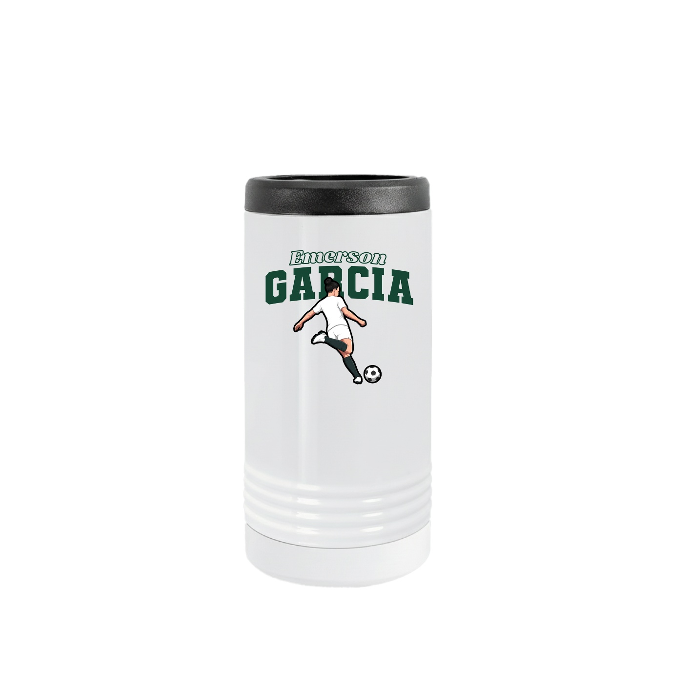 Slim Beverage Holder — Name Arch in White