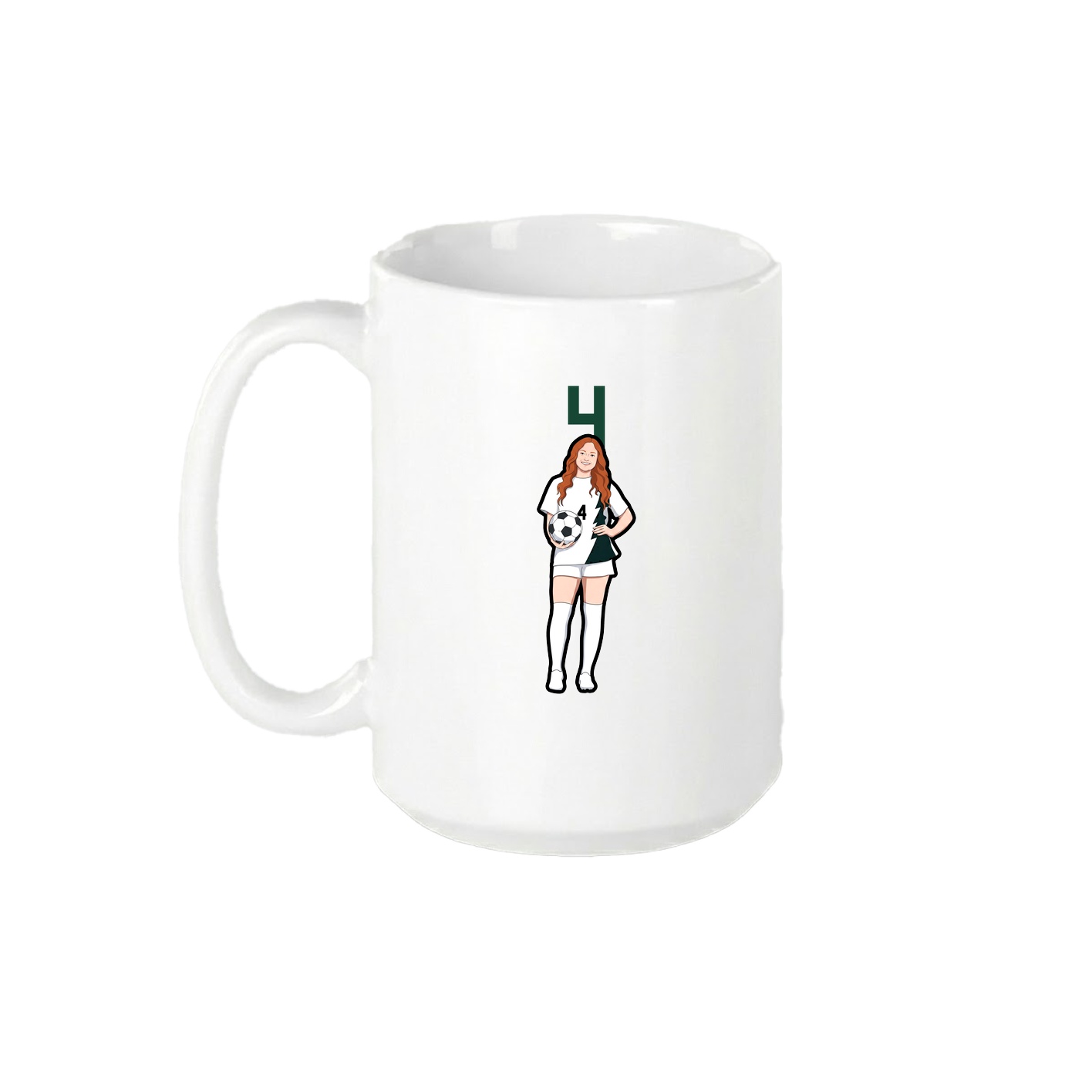 15oz Coffee Mug — Number Top in White