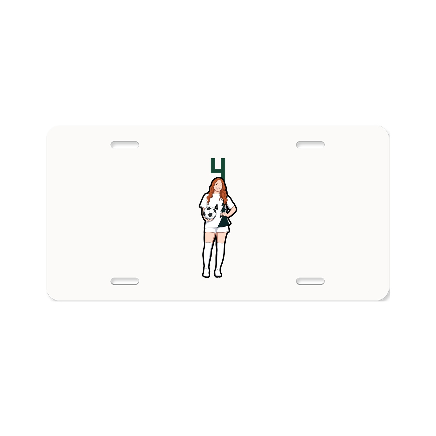 License Plate — Number Top in Classic