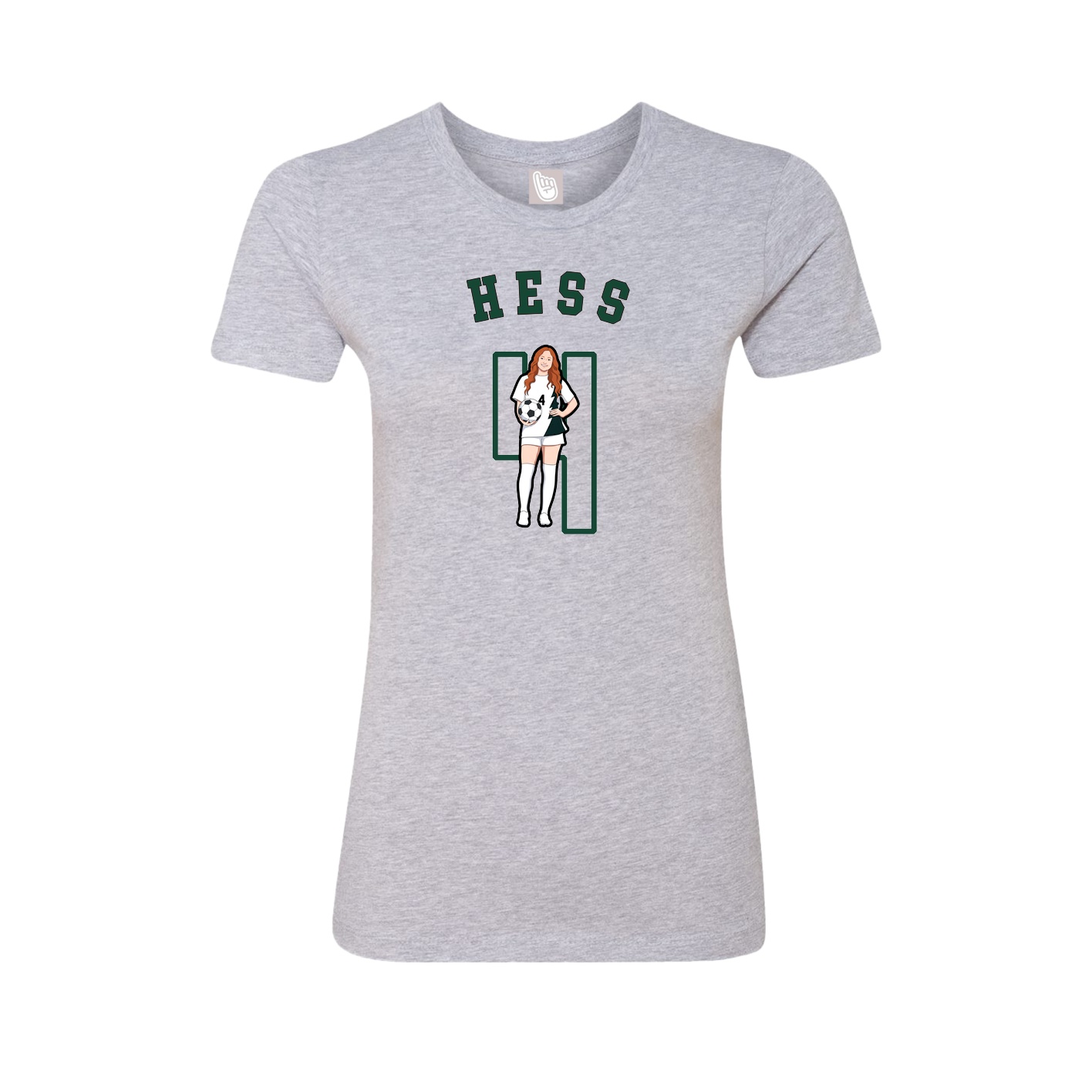 Fitted Women's Tee — Shirsey Arch in Grey