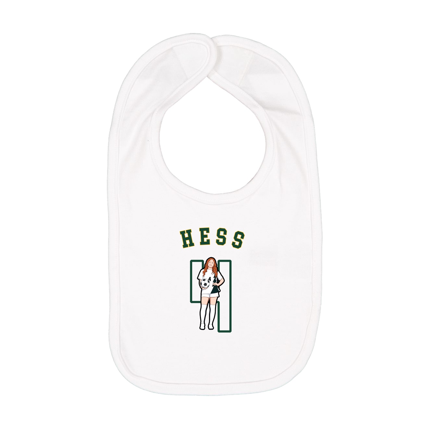 Infant Bib — Shirsey Arch in White