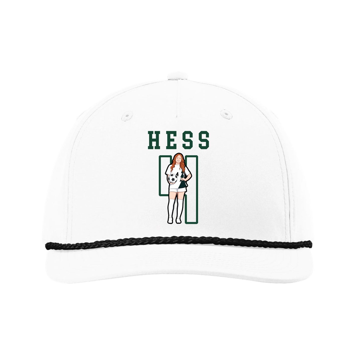 Five-Panel Classic Rope Cap — Shirsey in White