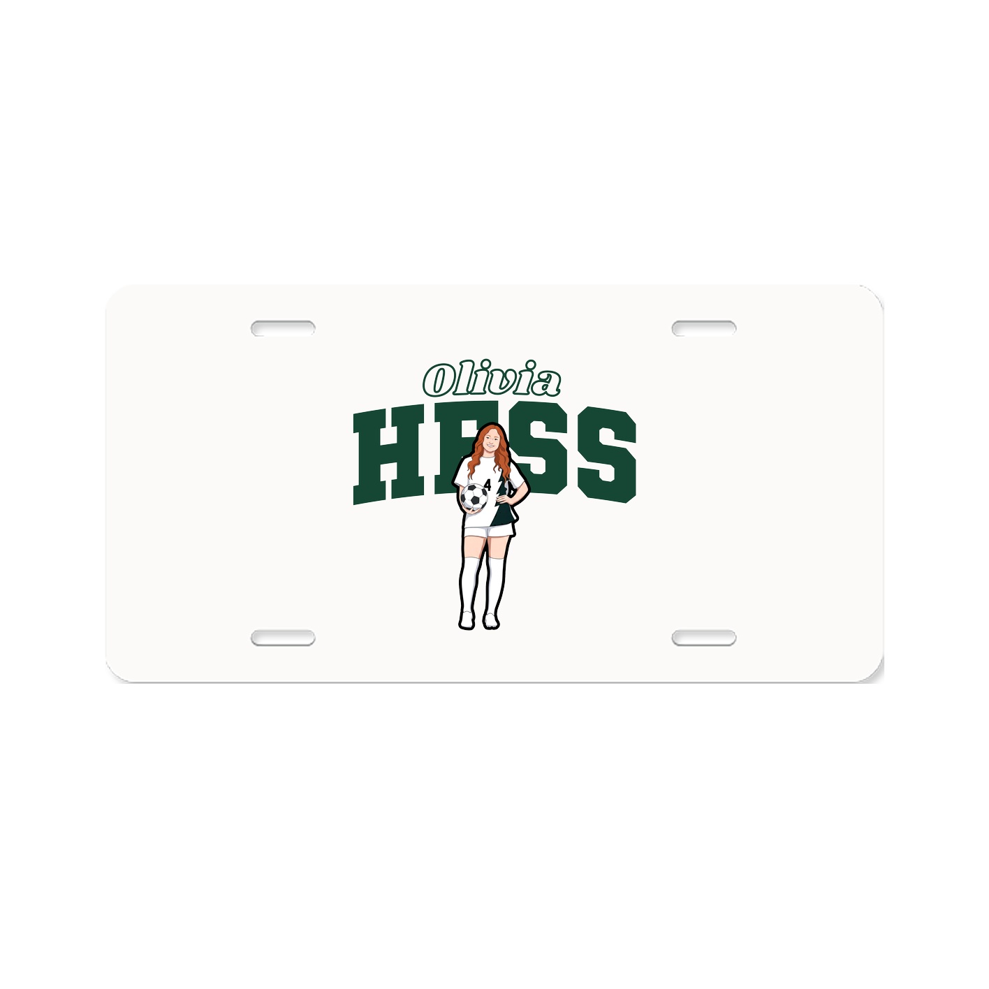 License Plate — Name Arch in Classic