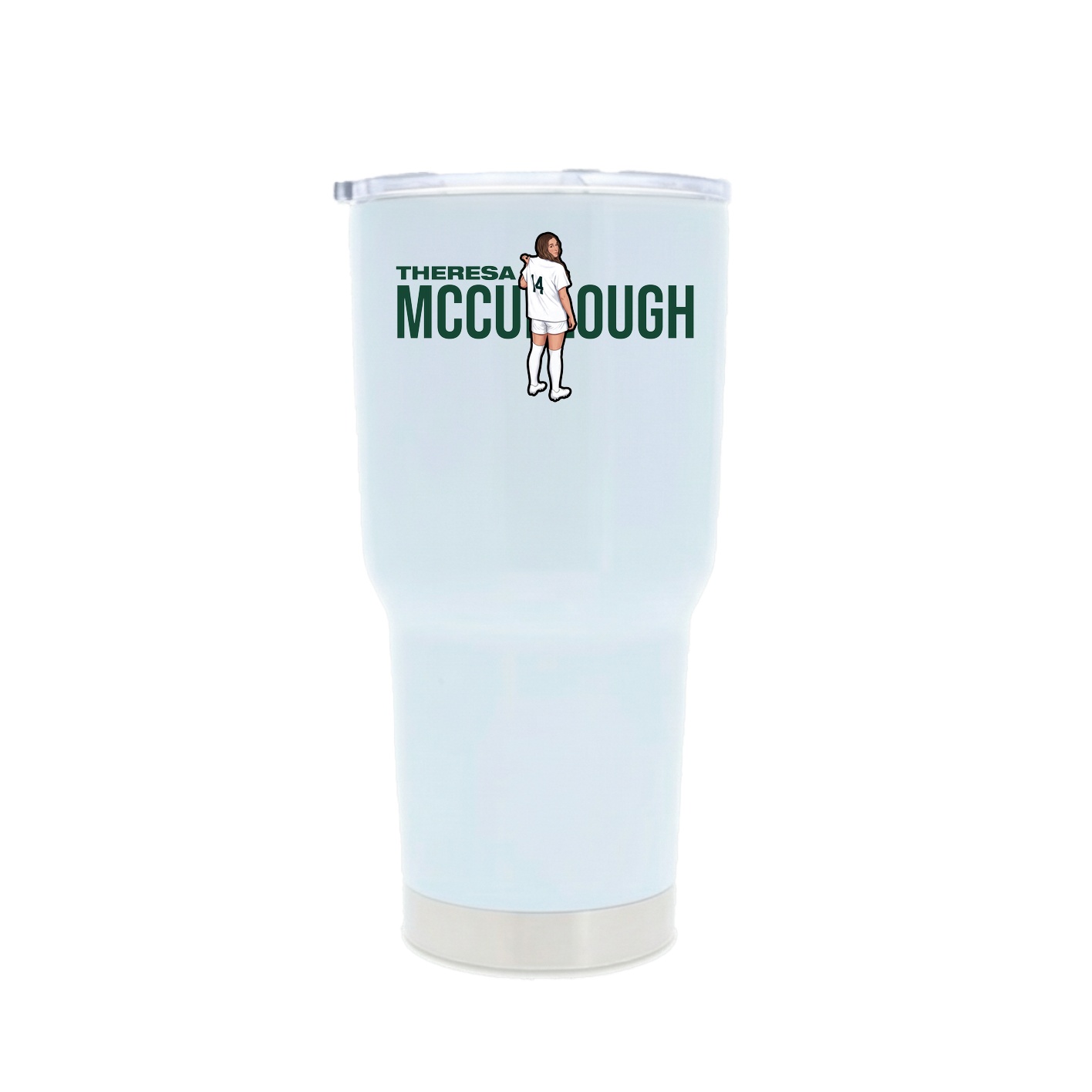 30oz Stainless Steel Tumbler — Player Name in White
