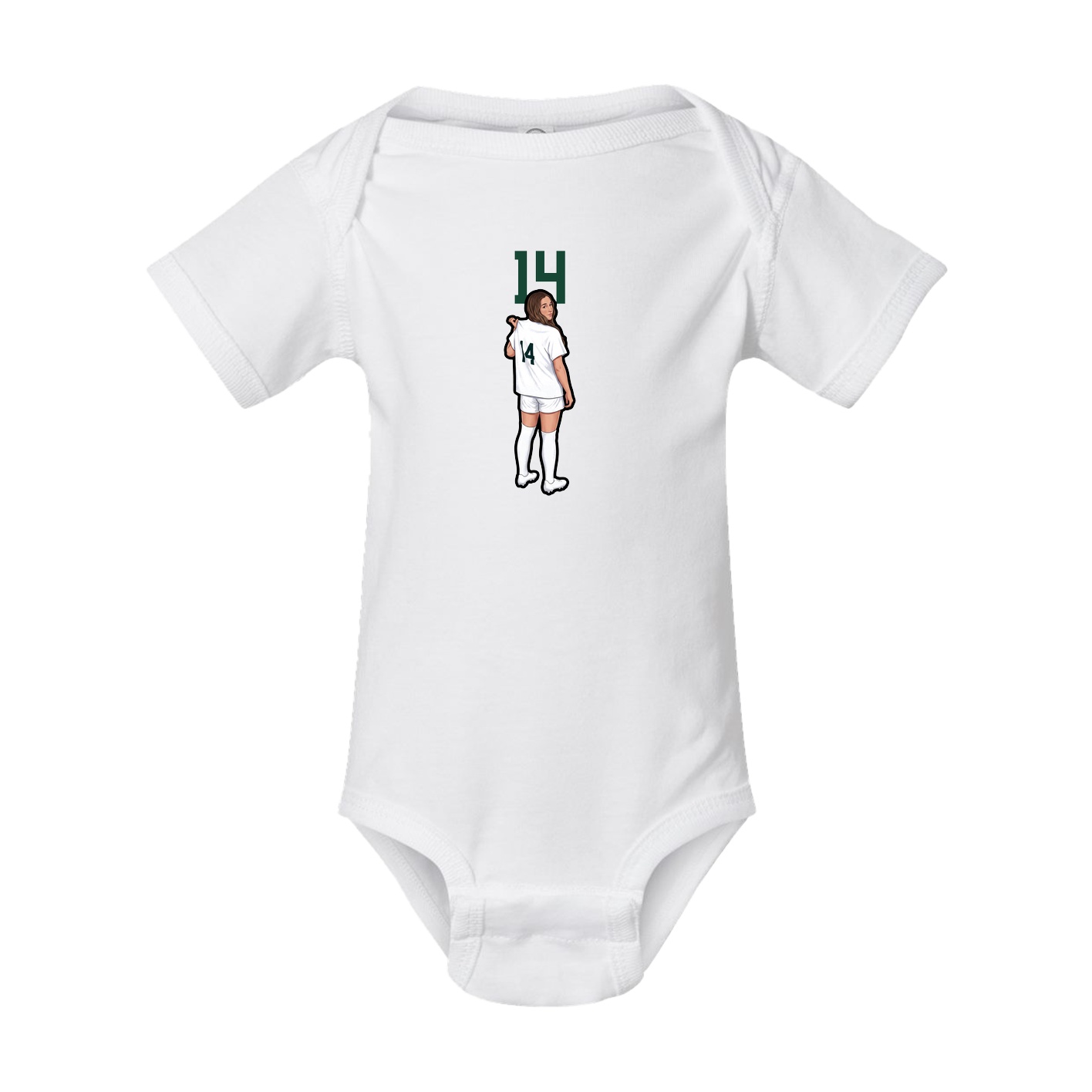Baby Onesie — Number Top in White