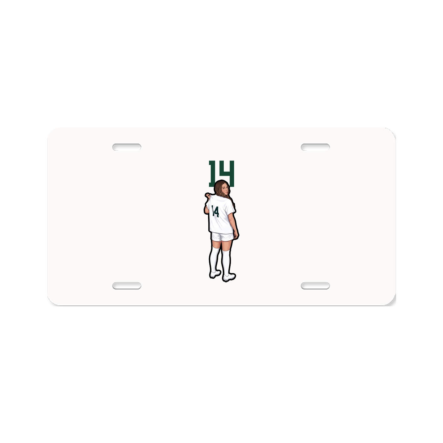 License Plate — Number Top in Classic