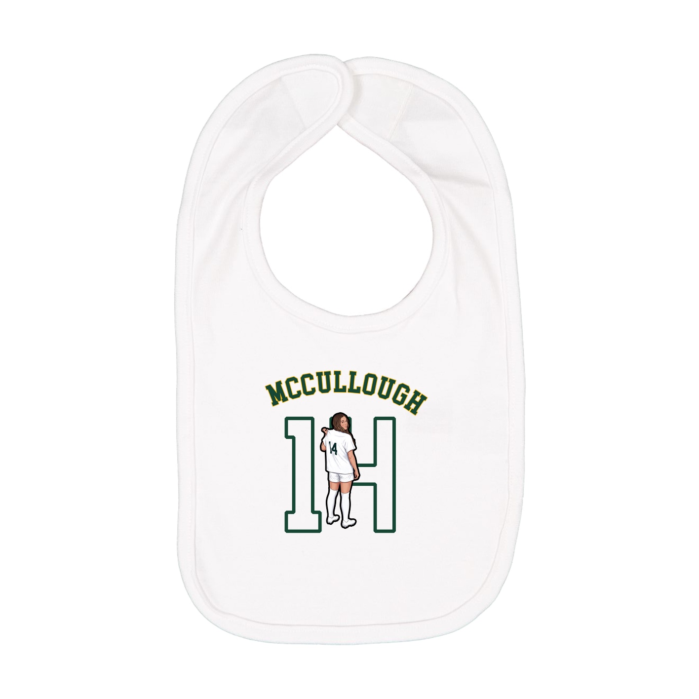 Infant Bib — Shirsey Arch in White
