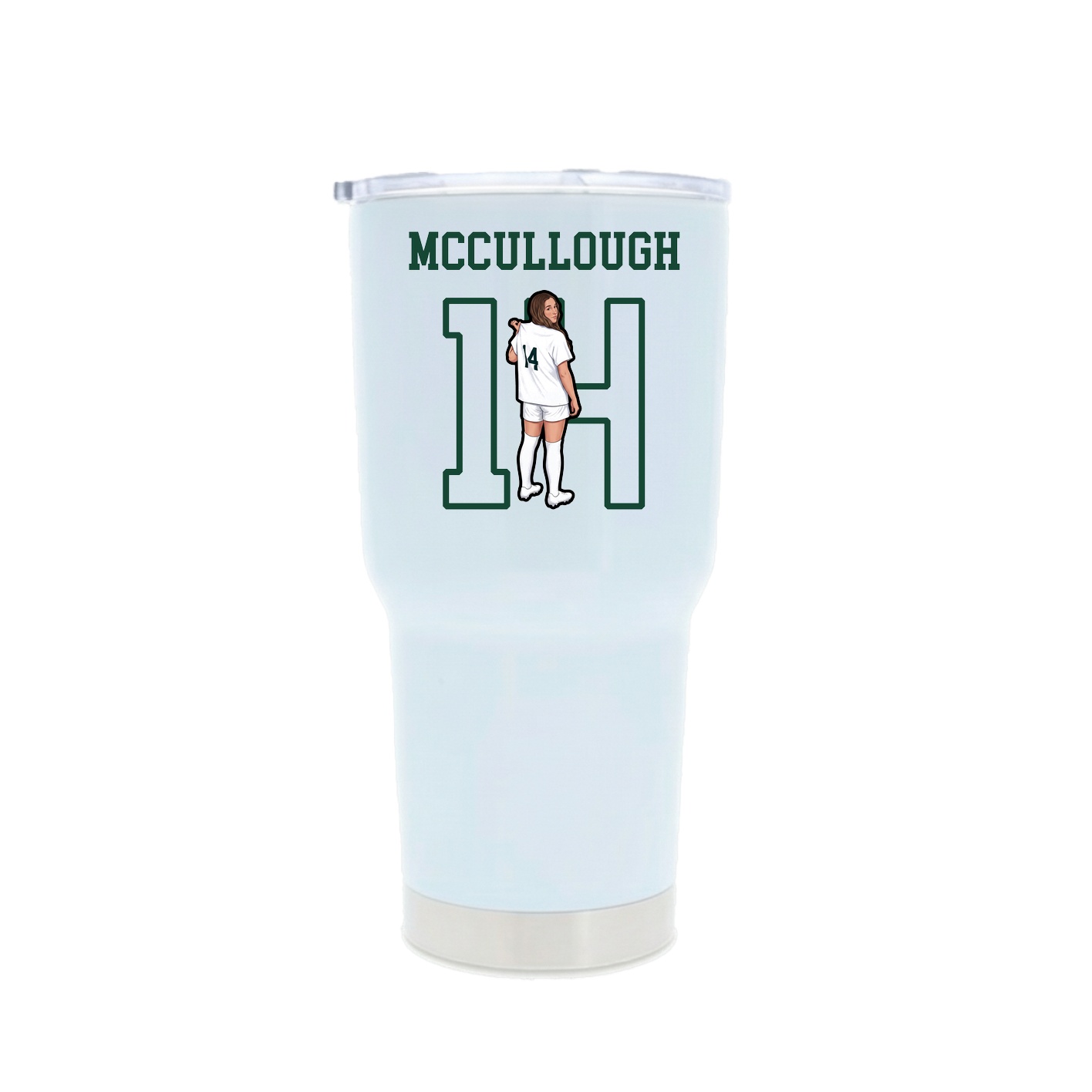 30oz Stainless Steel Tumbler — Shirsey in White