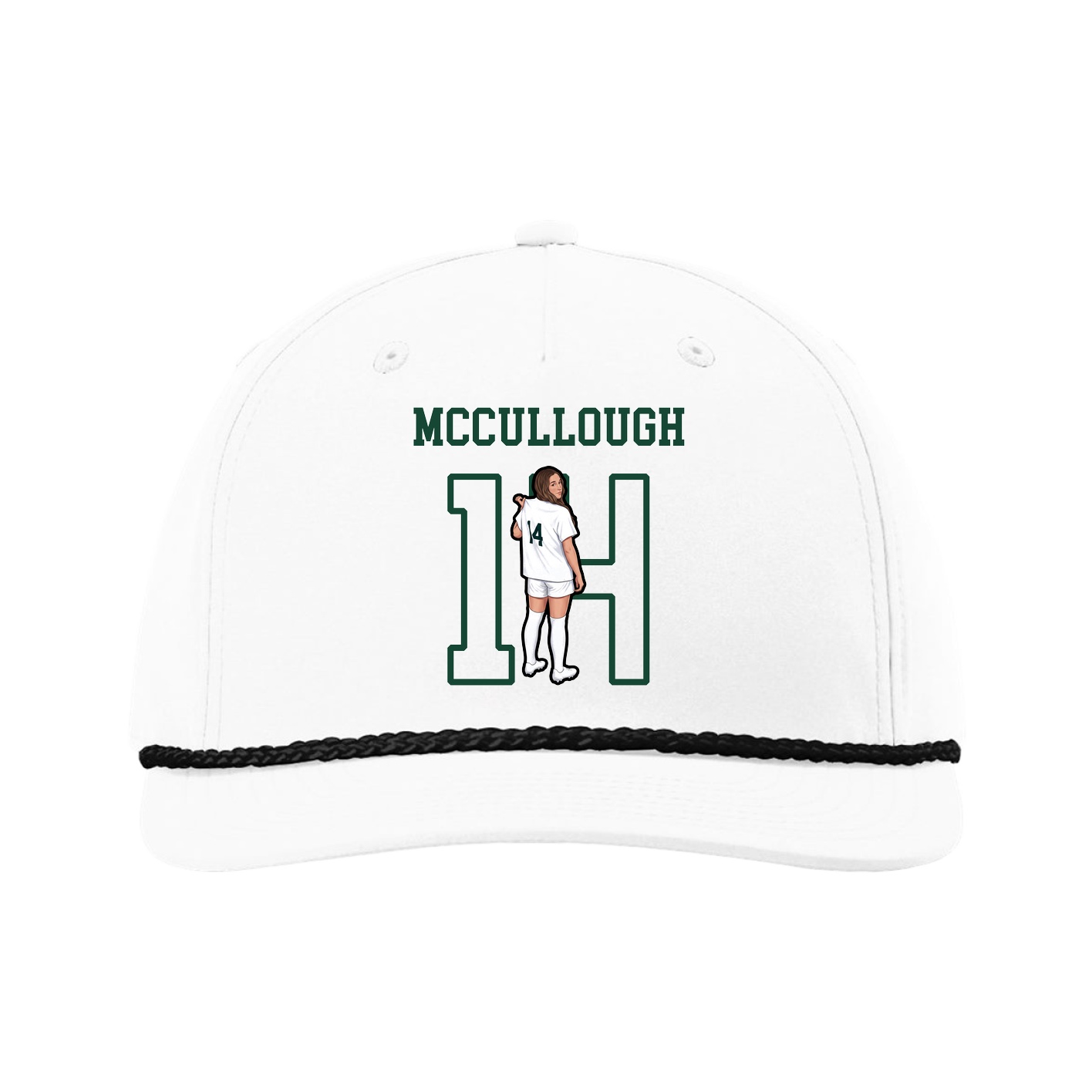 Five-Panel Classic Rope Cap — Shirsey in White