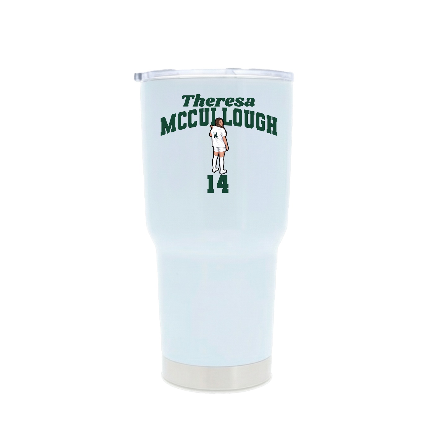 30oz Stainless Steel Tumbler — Signature Arch in White