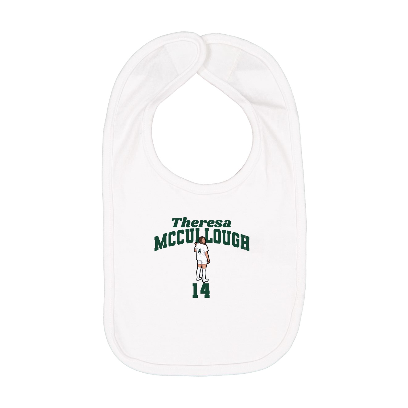 Infant Bib — Signature Arch in White