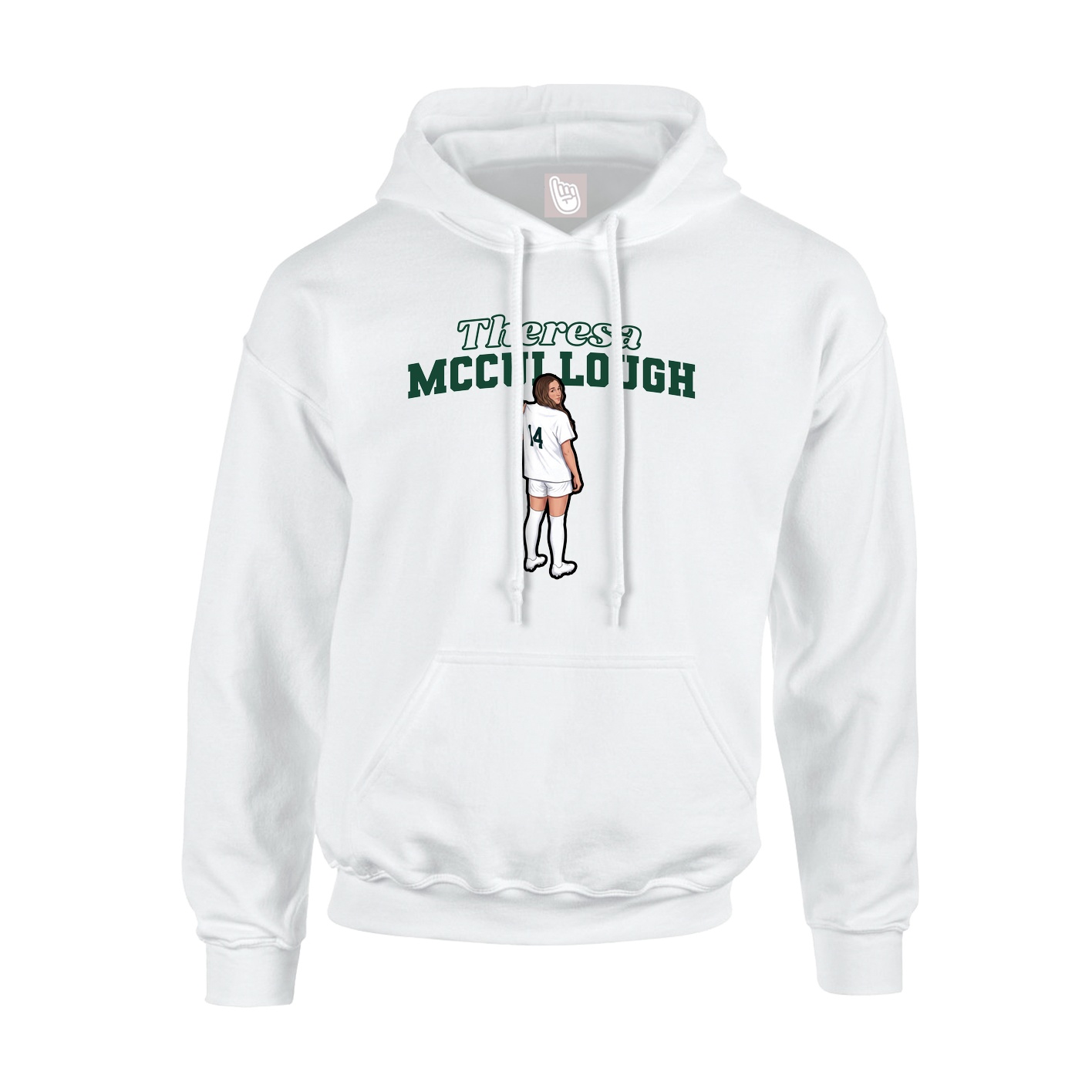 Hoodie — Name Arch in White