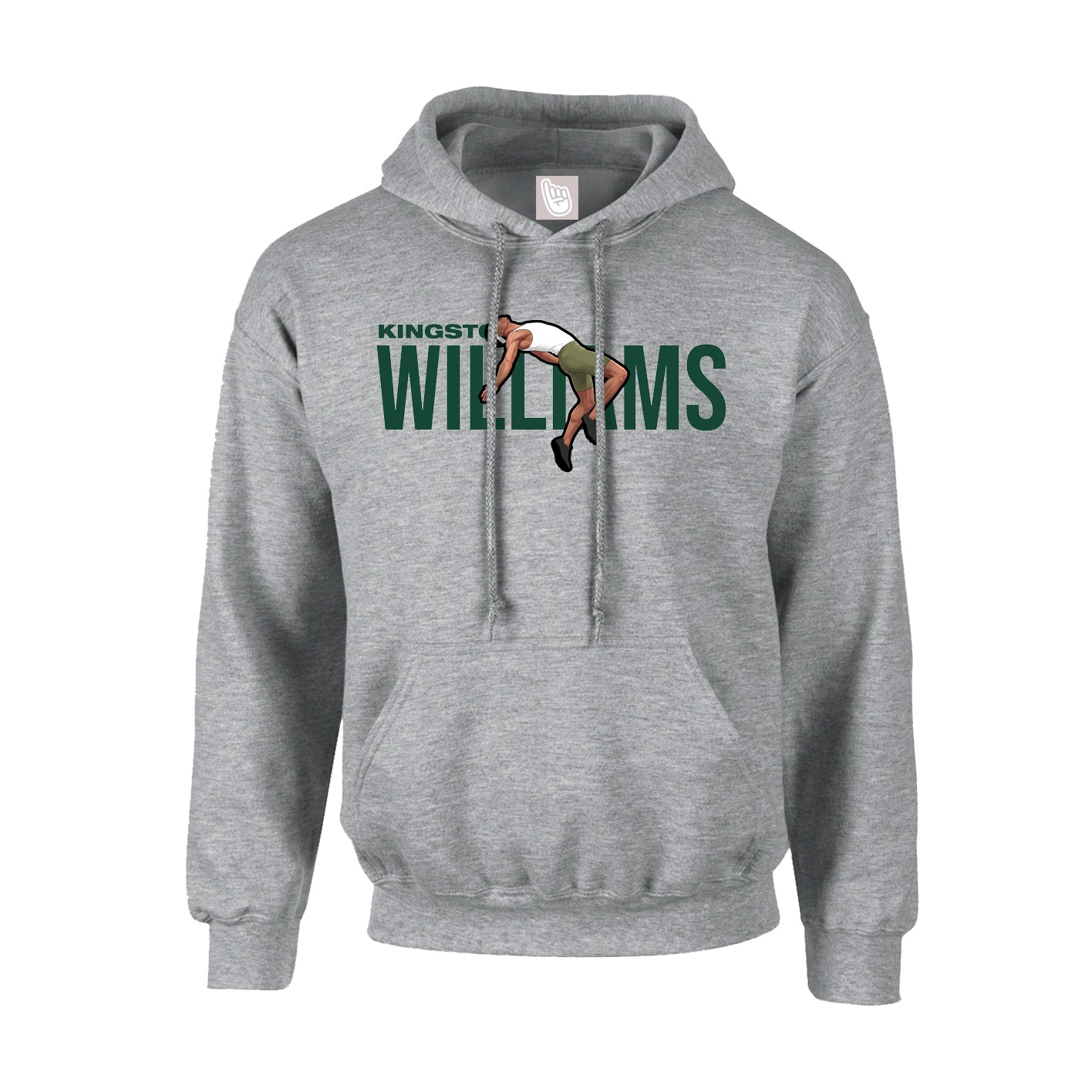 Hoodie — Player Name in Grey