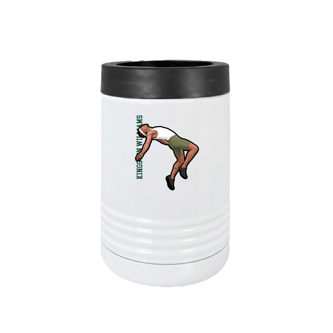 Beverage Holder — Name Vertical in White