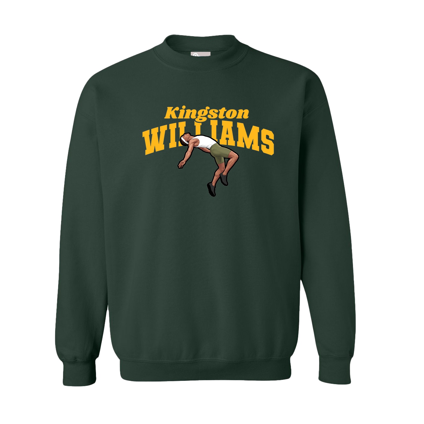 Fleece Crew — Signature Arch in Green