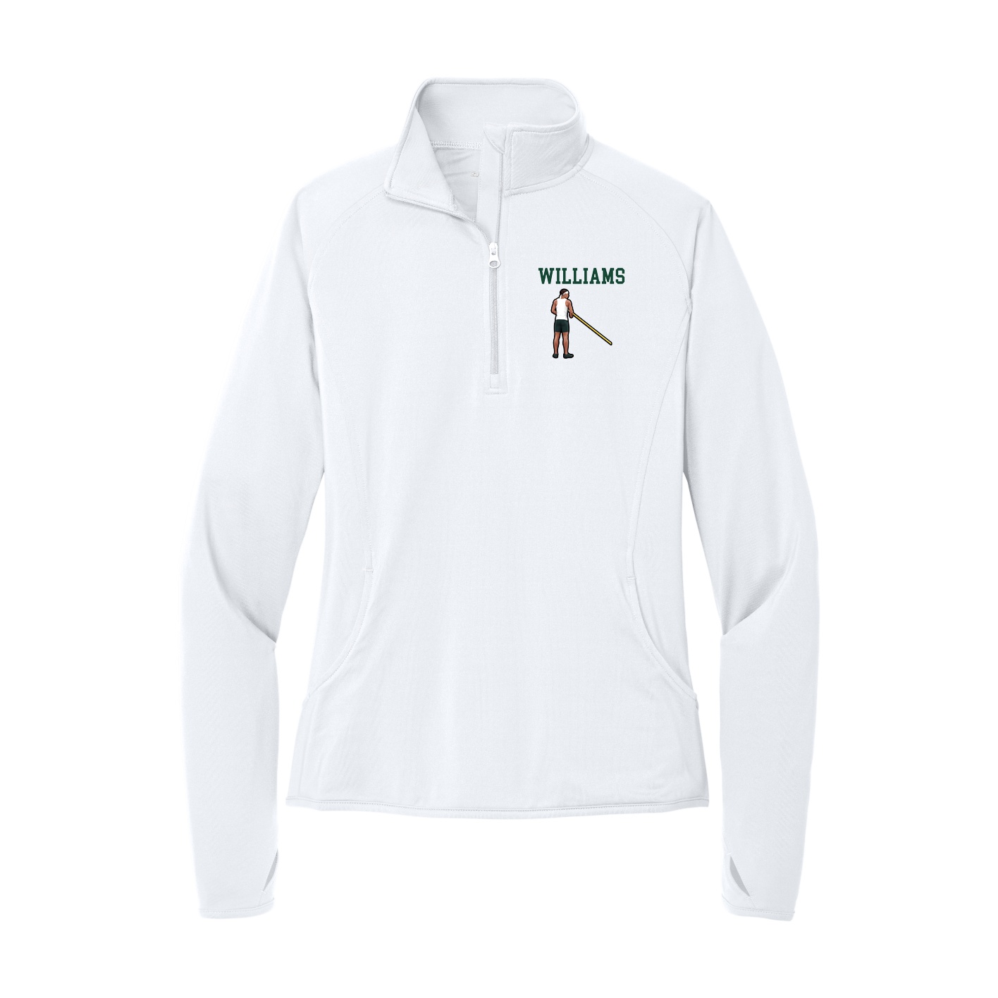 Women's Q-Zip Pullover — Shirsey in White
