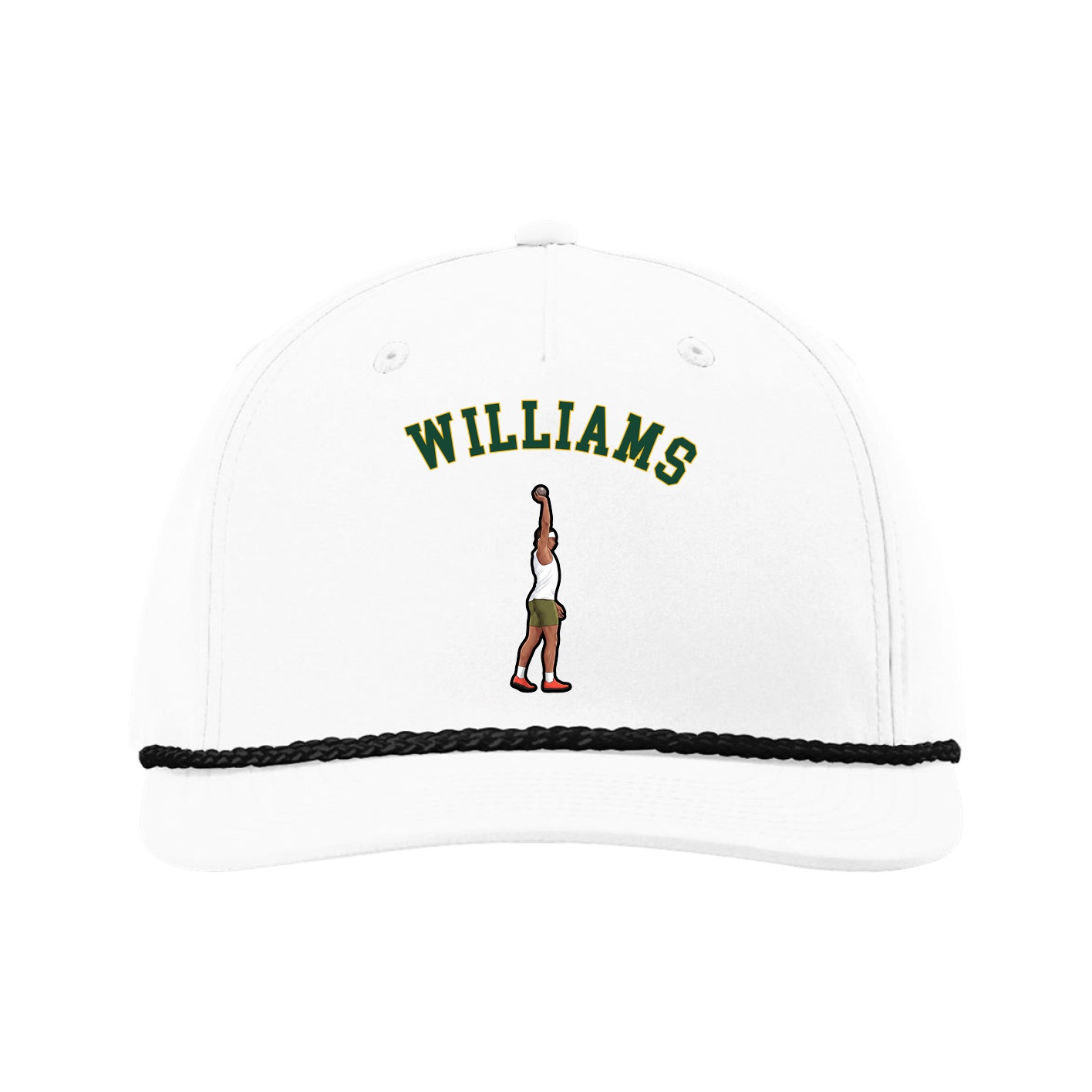 Five-Panel Classic Rope Cap — Shirsey Arch in White