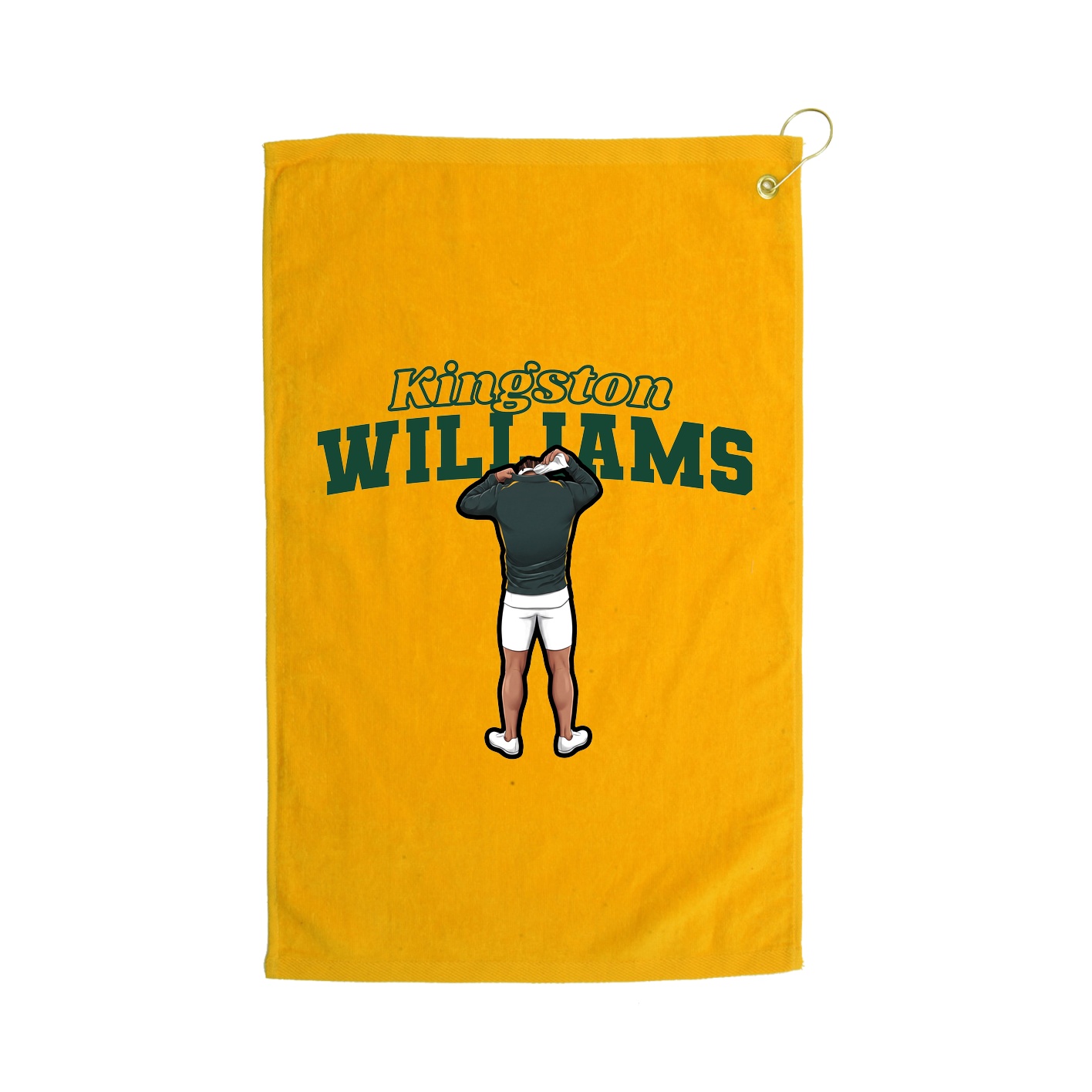 Golf Towel — Name Arch in Gold