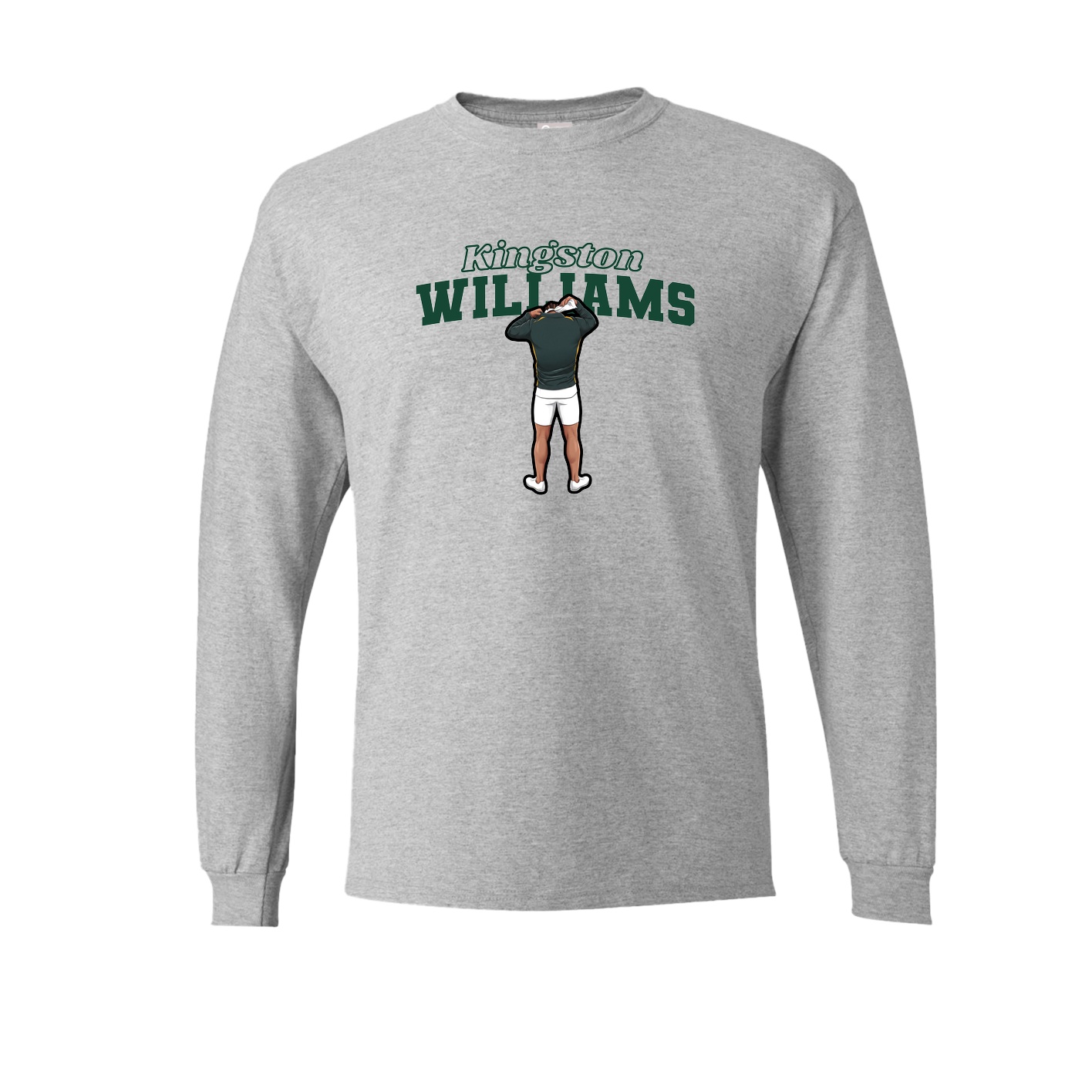 Long Sleeve Tee — Name Arch in Grey