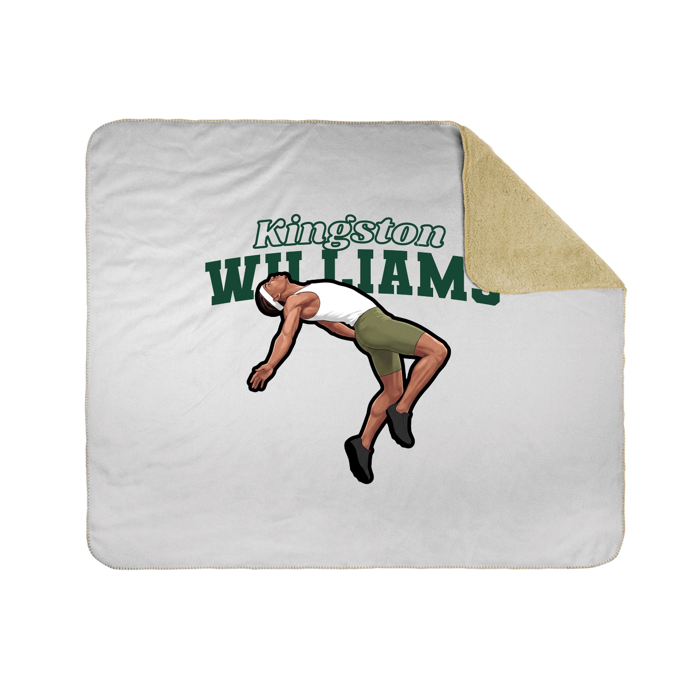 Throw Blanket — Name Arch in White