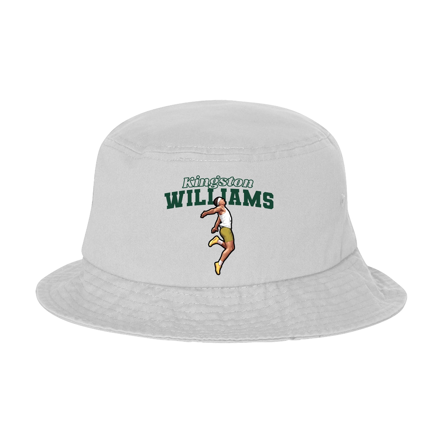 Bucket Cap — Name Arch in White