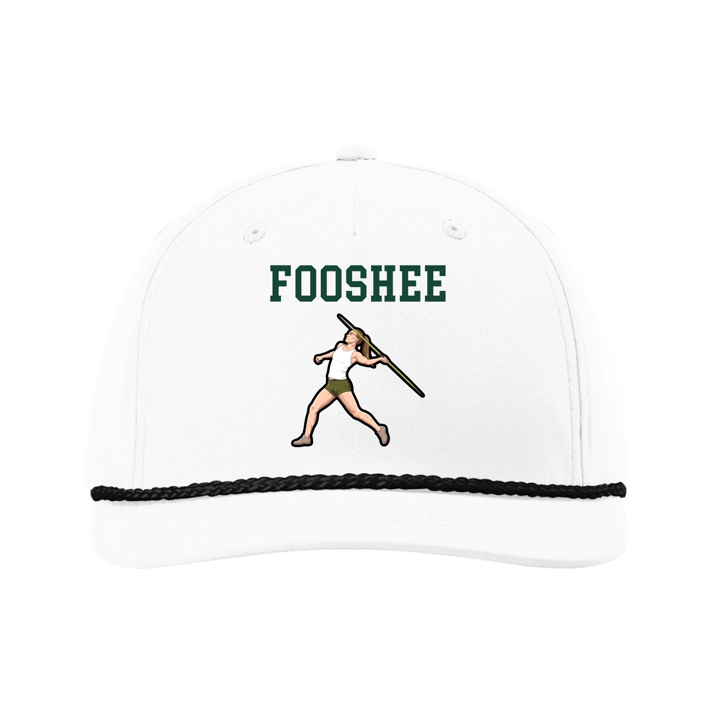 Five-Panel Classic Rope Cap — Shirsey in White
