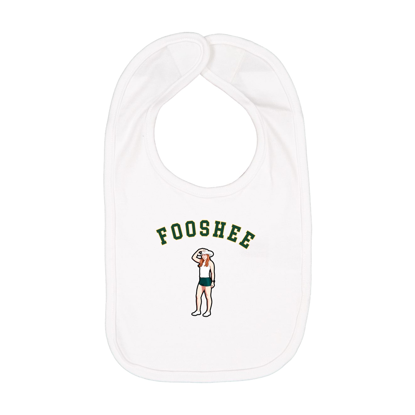 Infant Bib — Shirsey Arch in White