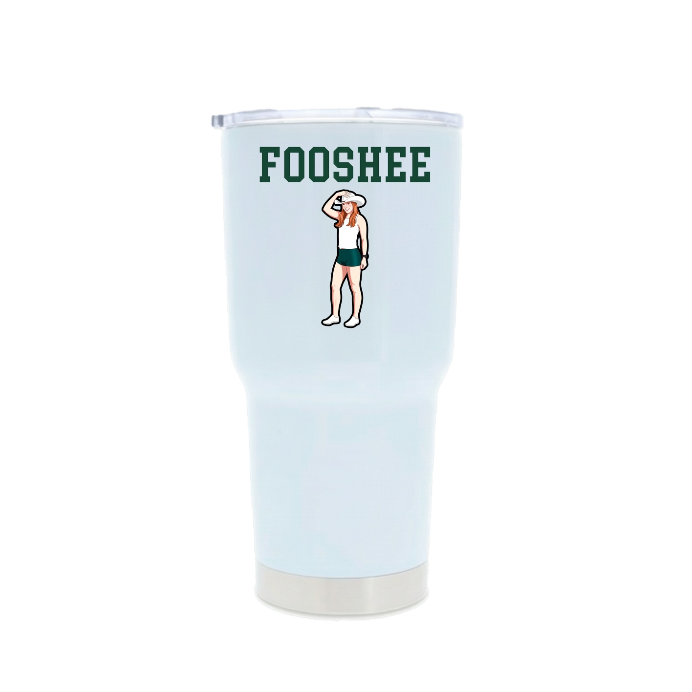 30oz Stainless Steel Tumbler — Shirsey in White